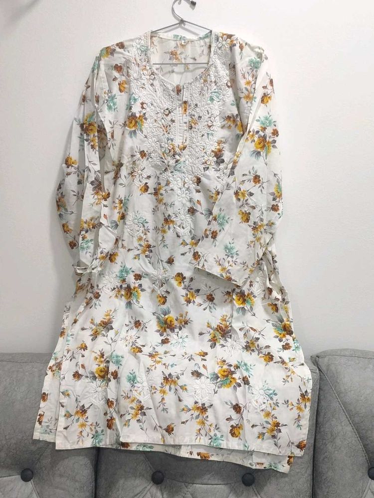 Floral Cotton Kurta