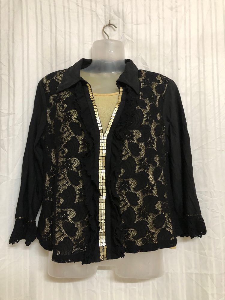 AIH JY FEEL Black Long Sleeve Top