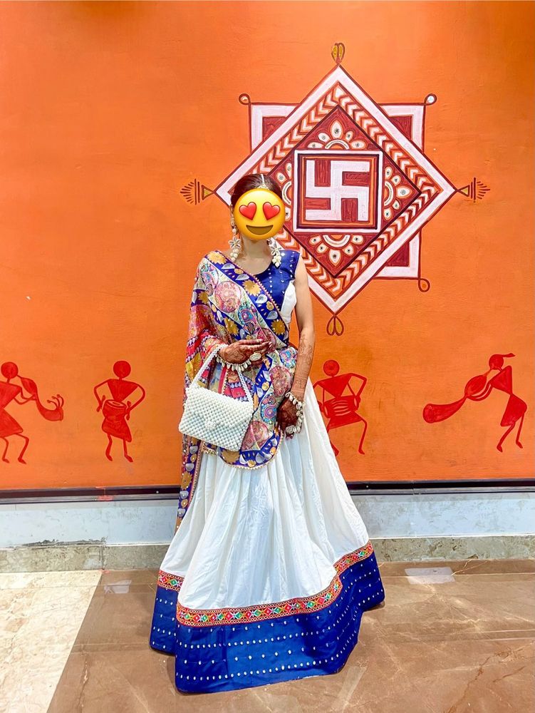 Navratri White Lehenga