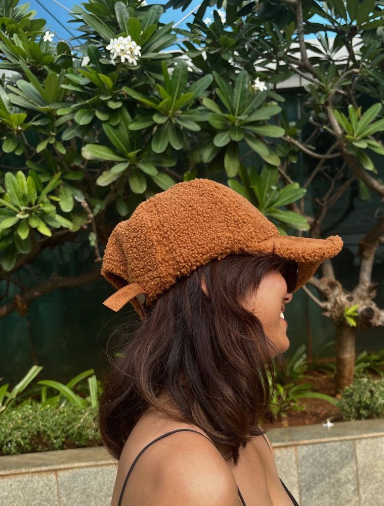 Trendy Brown Sherpa Baseball Cap