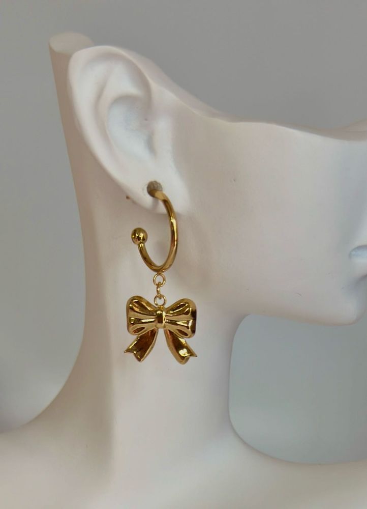 18k Gold Plated Bow Earrings
