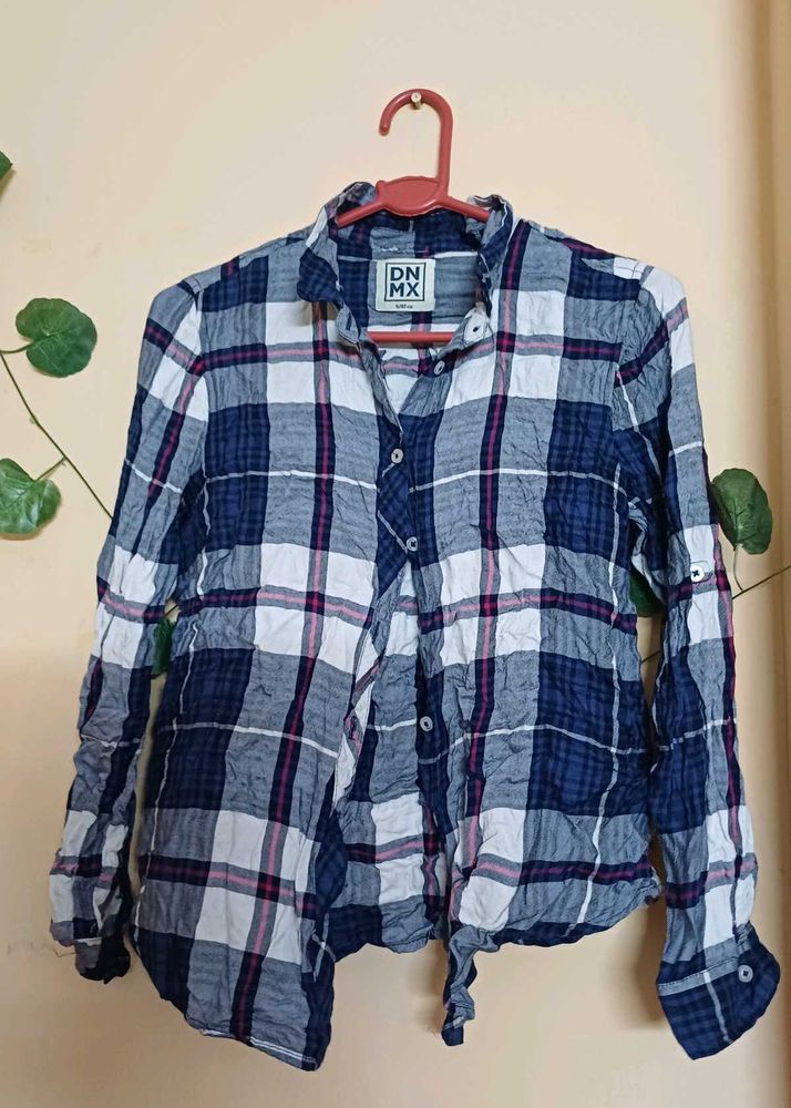 DNMX Blue Plaid Shirt