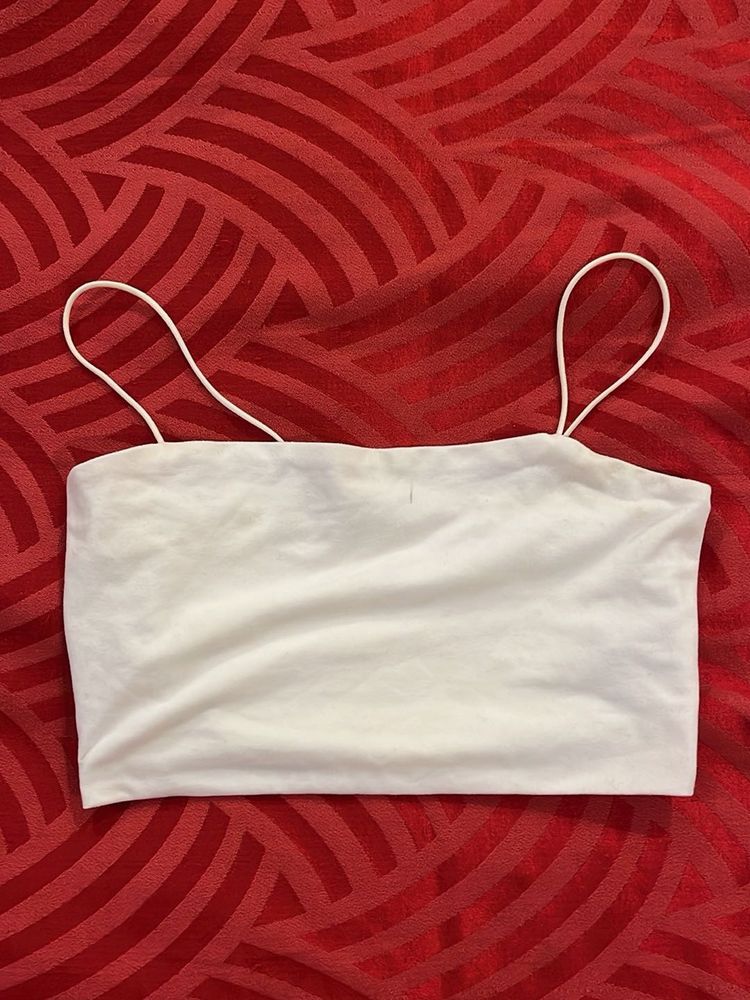 White Cami Crop Top