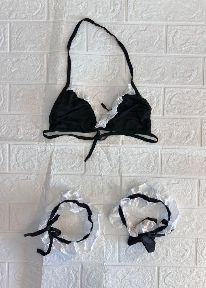 Black &amp; White Lingerie Set