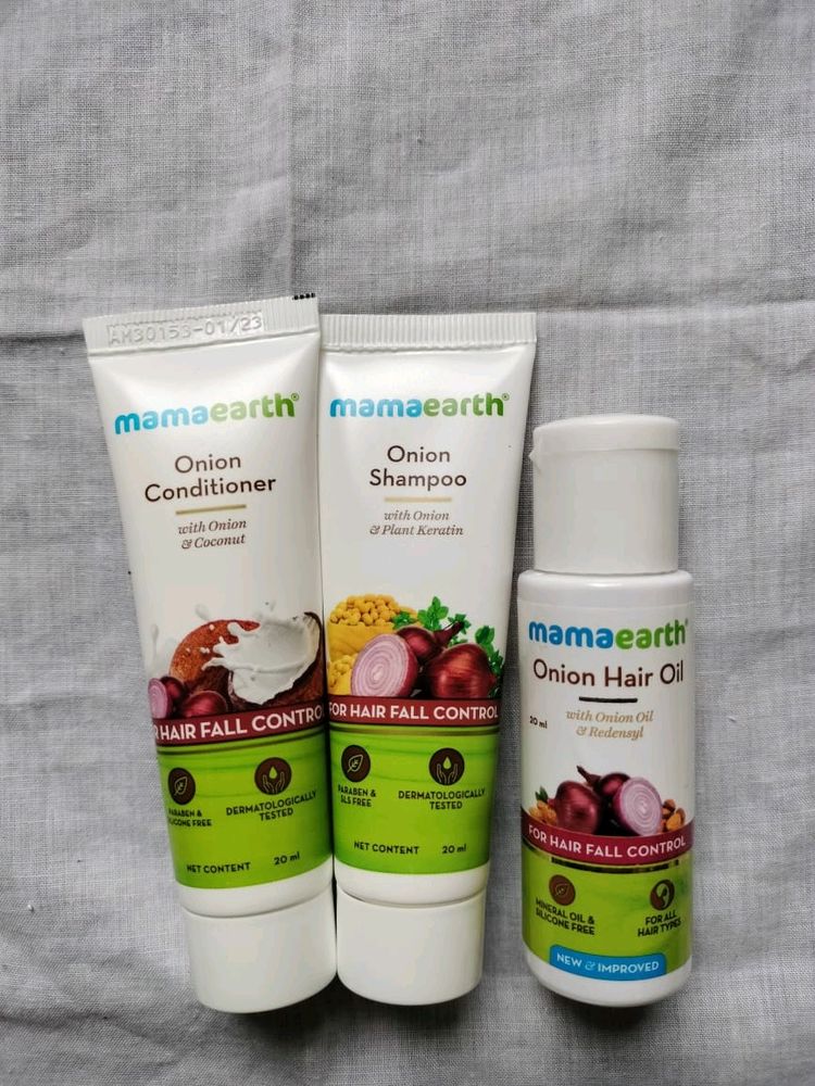 Mamaearth Onion Hair 3 In 1 Combo Pack