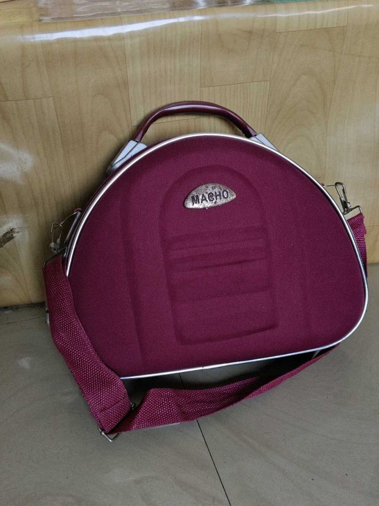 MACHO Burgundy Travel Makeup Bag