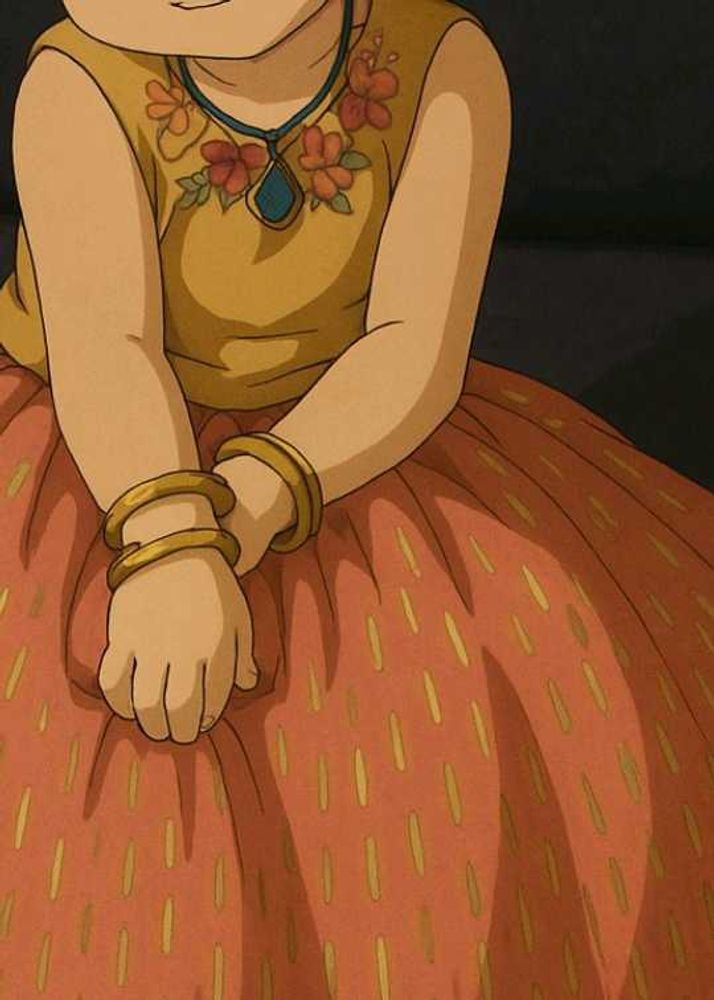 Girl's Ethnic Top &amp; Skirt Set