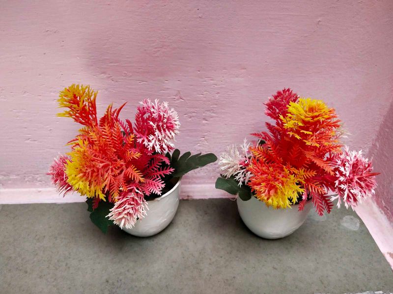 Artificial Flower Decor - Set of 2