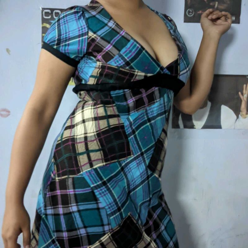 Plaid Mini Dress