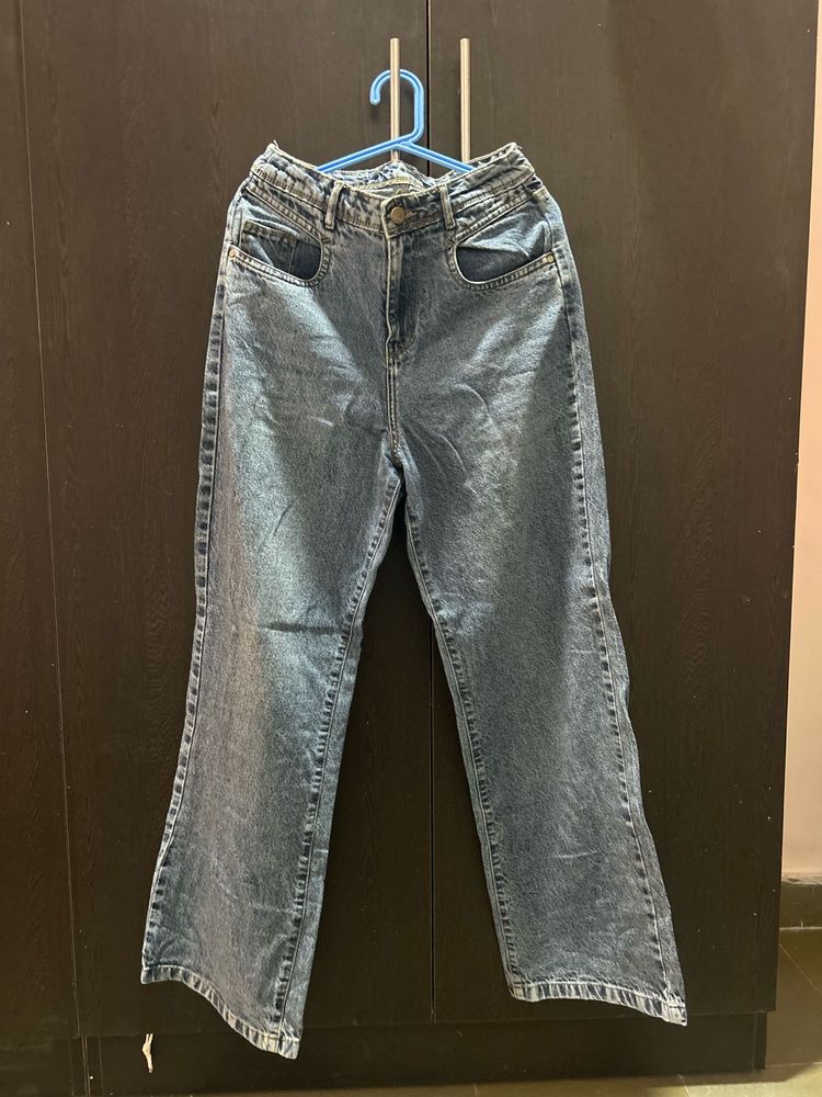 Wide Leg Denim Jeans
