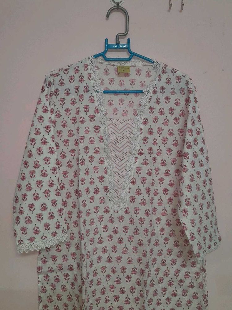 Floral Print Kurta