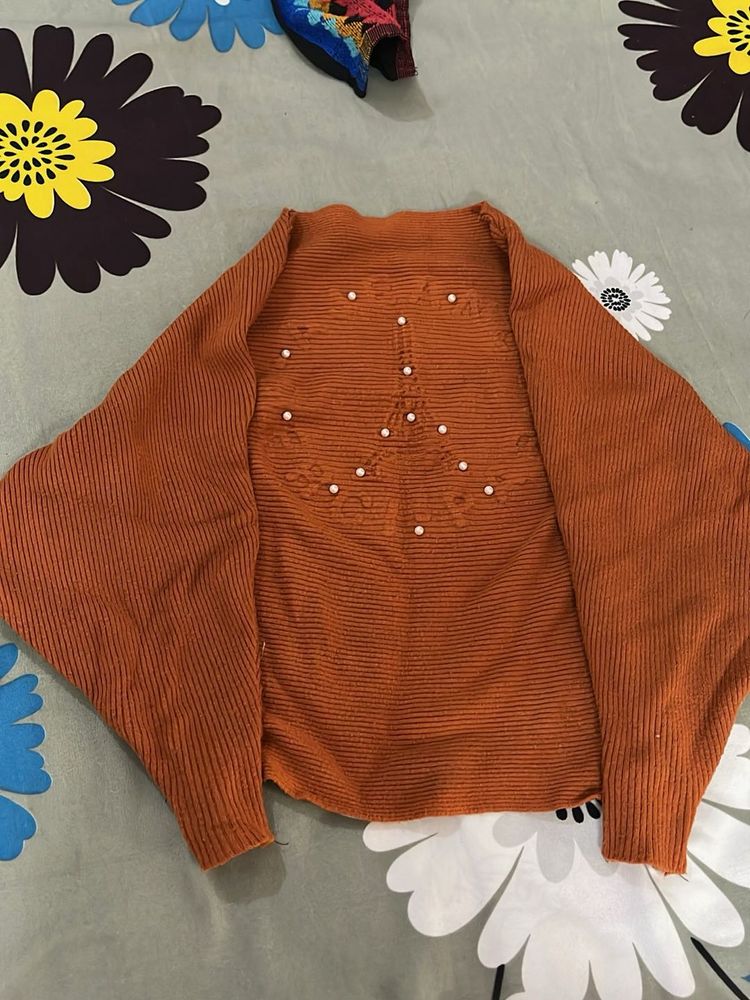 Stylish Orange Knit Top