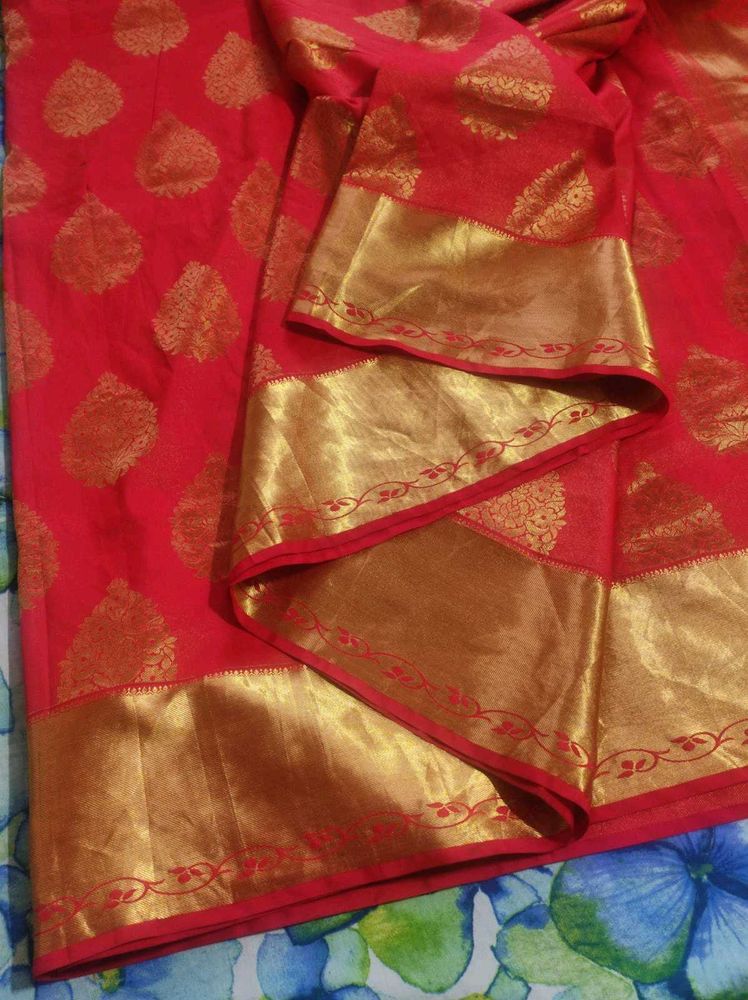 Red Bridal Kanchipuram Silk Saree