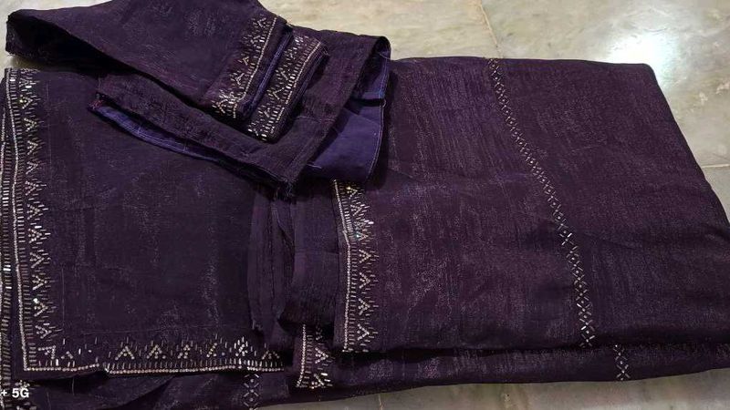 Elegant too tone Purple Saree