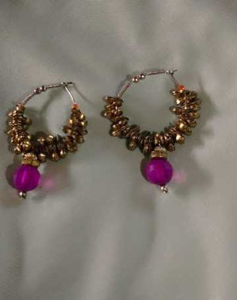 Beaded Hoop Earrings