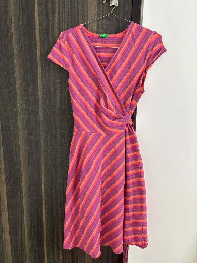 Striped Wrap Dress