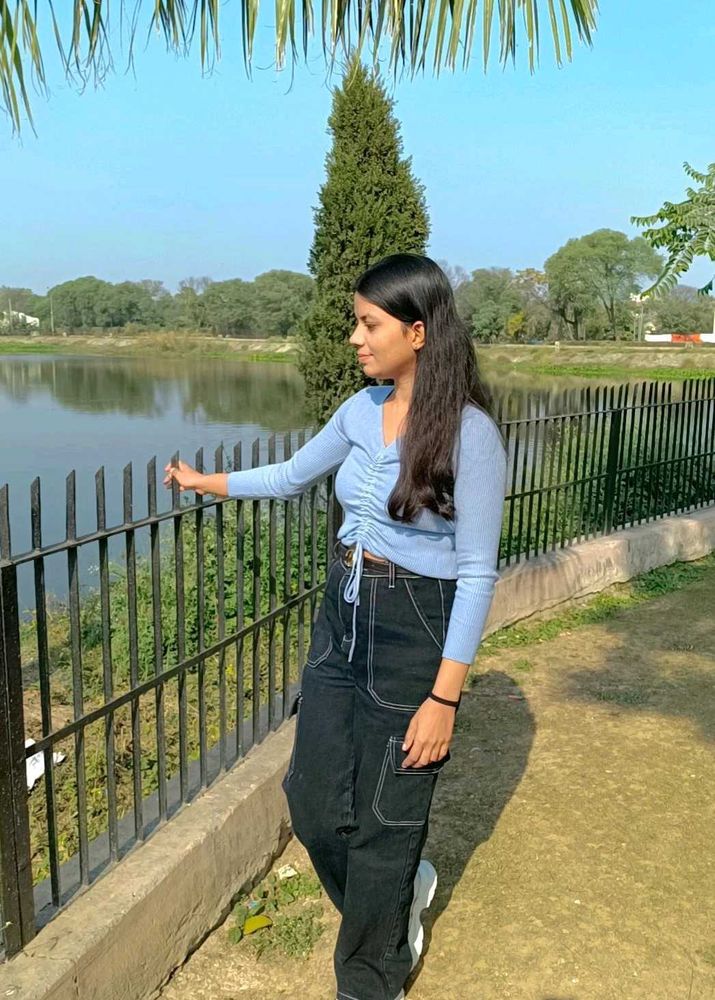 Blue Pintrest Ribbed Top🩵