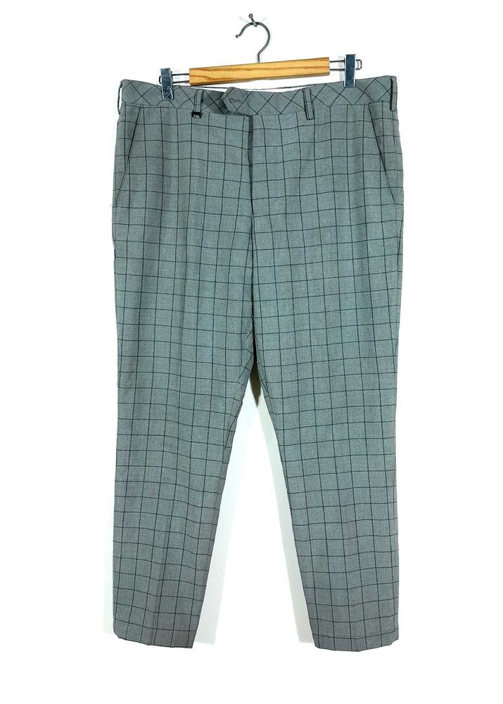 Grey Checks Formal Trouser Men