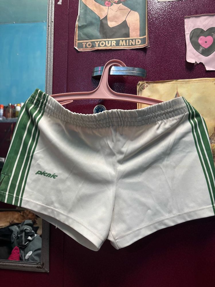 Picnic White Striped Shorts