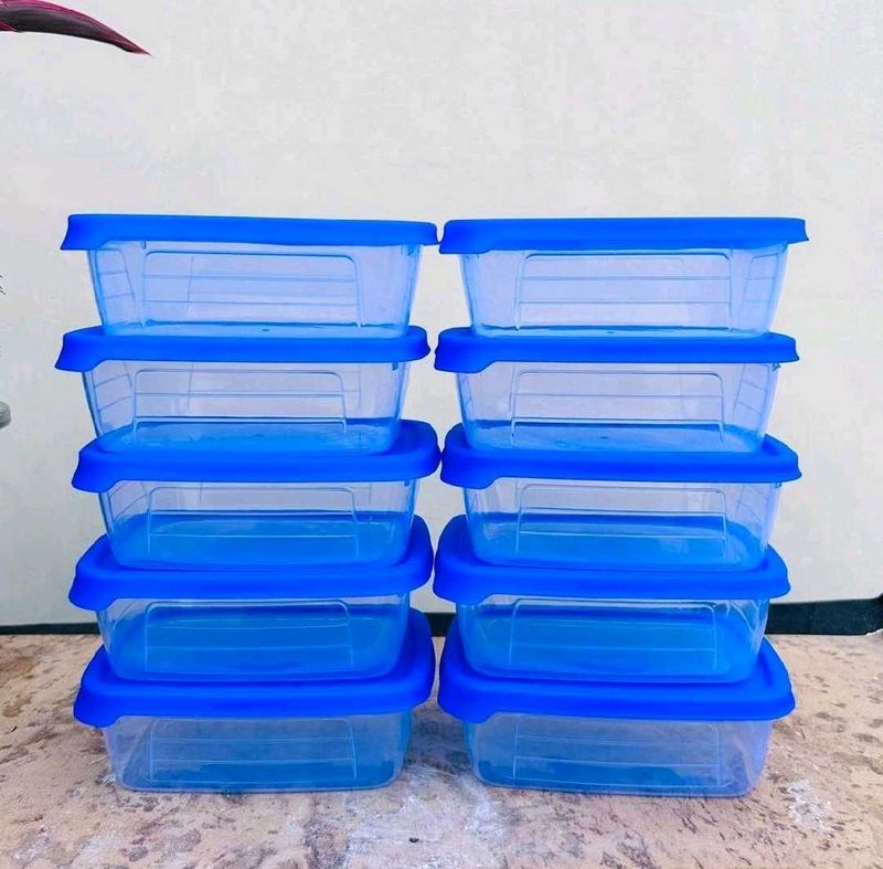 Combo Of 10 Plastic Boxes (Tiffin/Container)