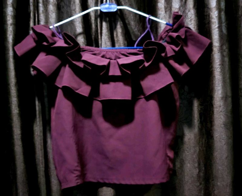 Ruffled Off-Shoulder Top