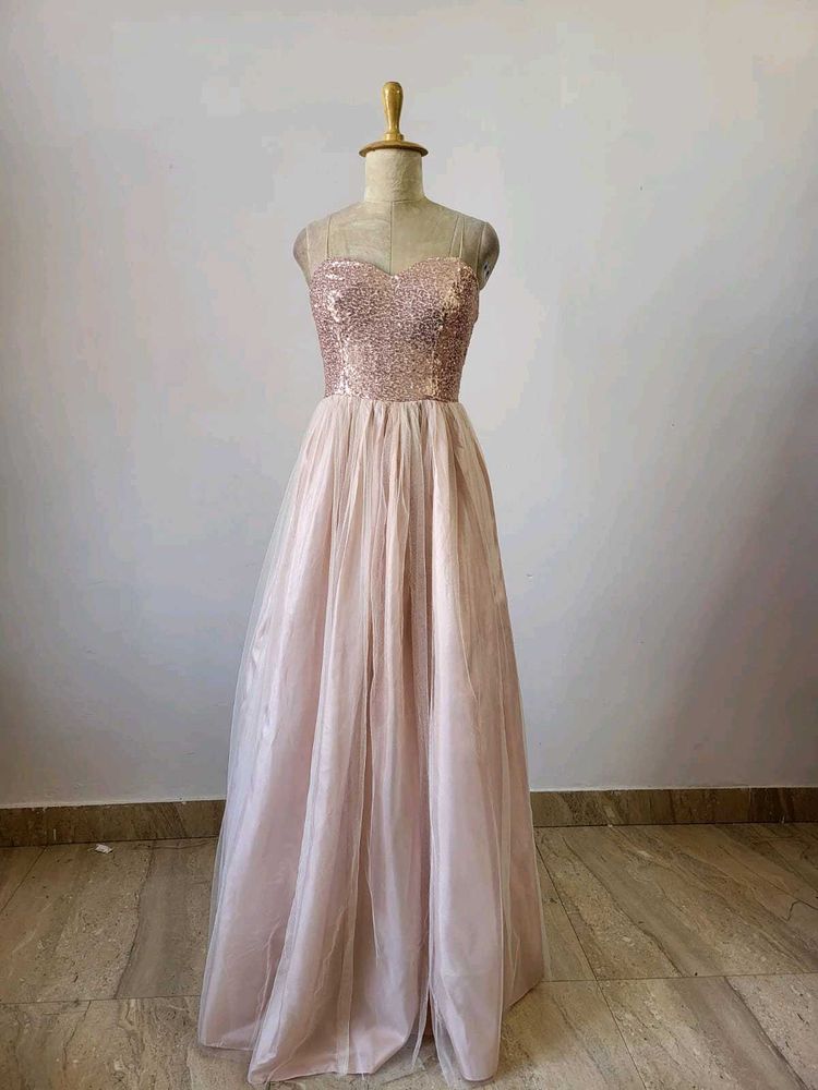 Net Sequined Gown...