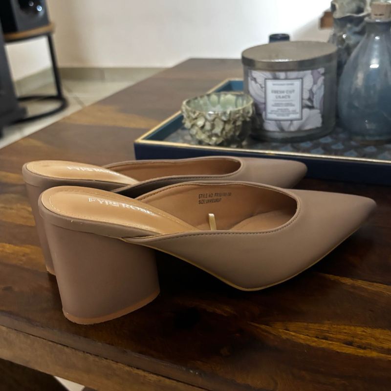 Elegant Block Heel Mules