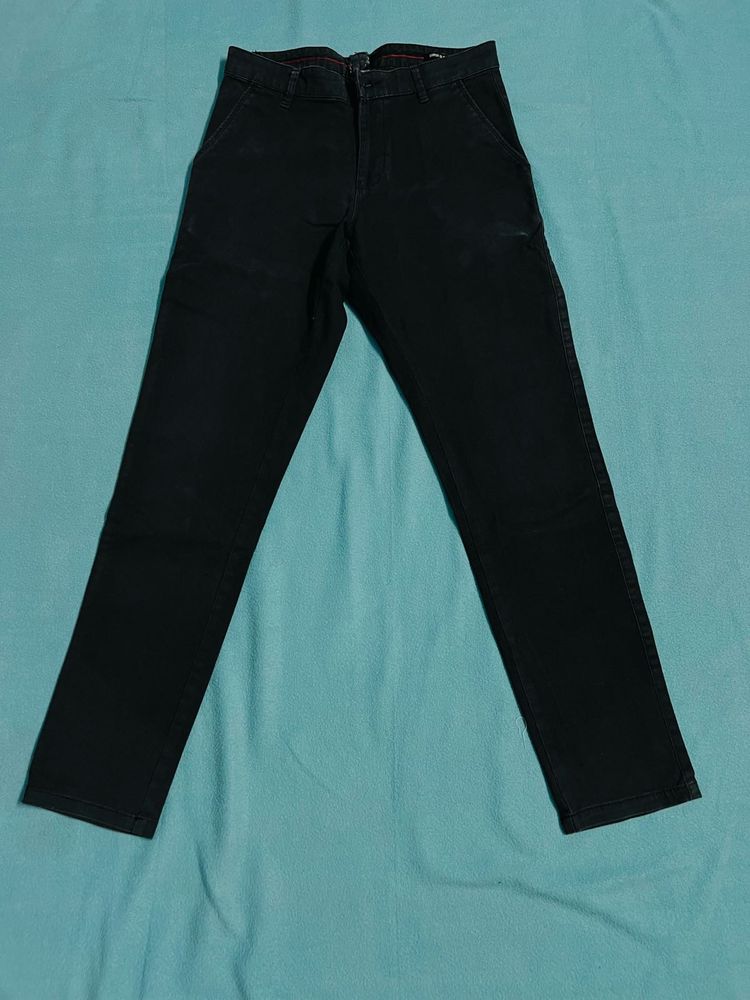 Black Casual Trouser ,Size: 30 Inch