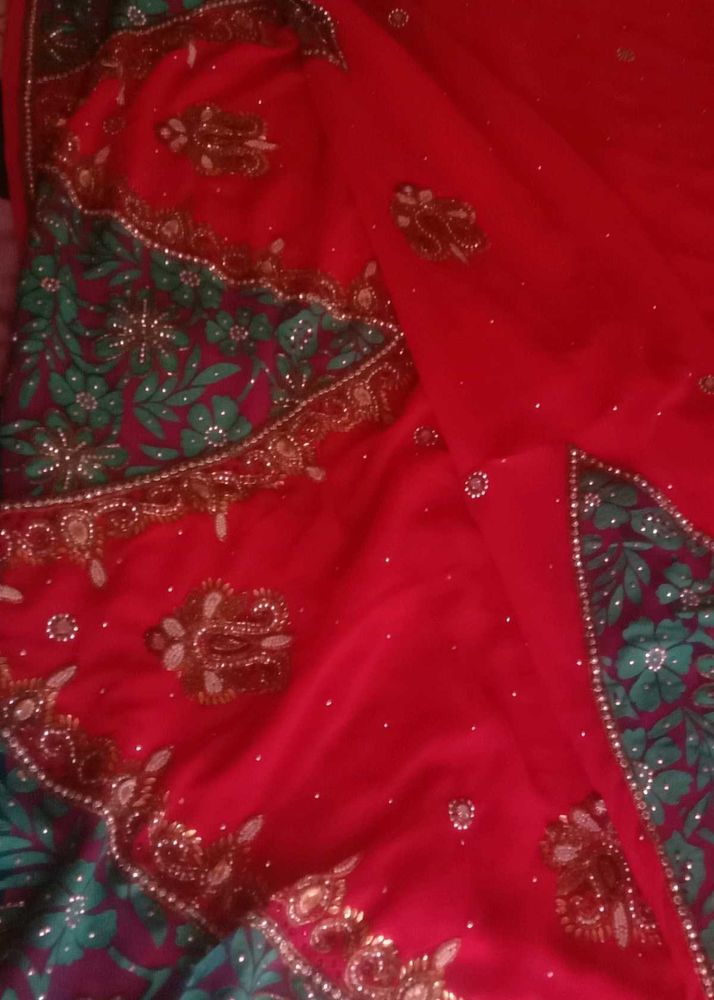 heavy party saree