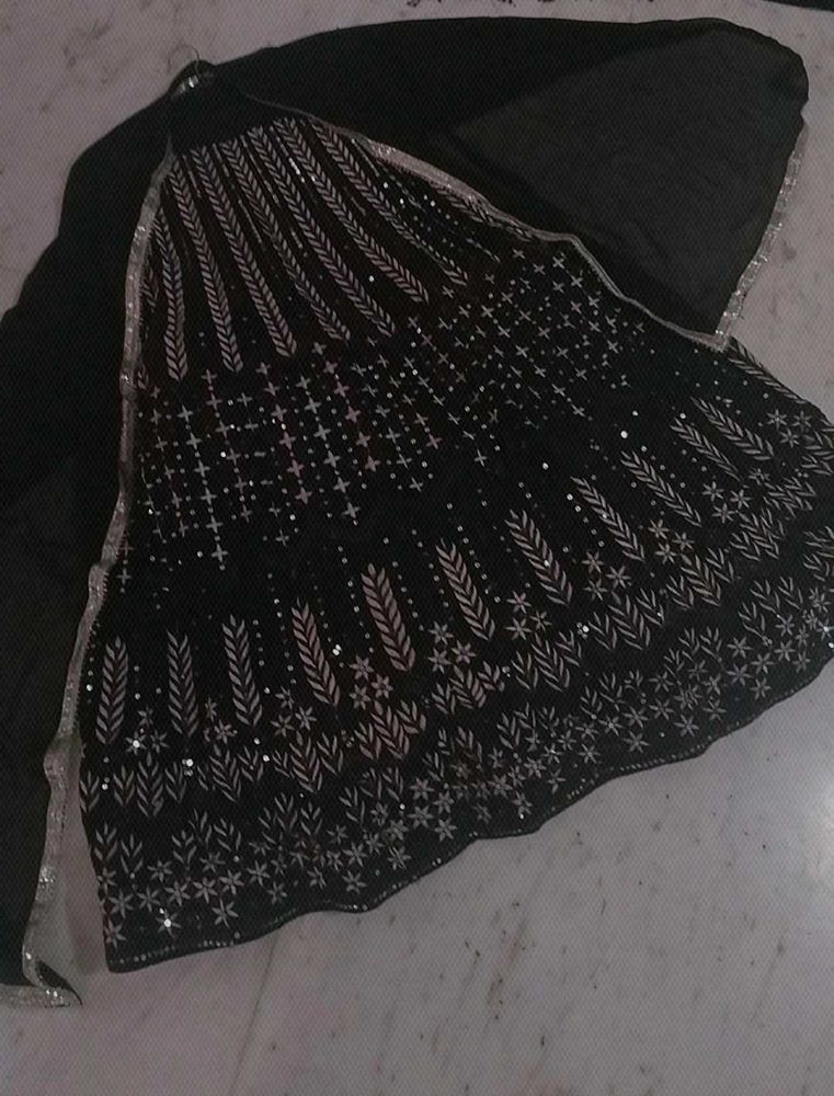 Elegant Black Ethnic Skirt