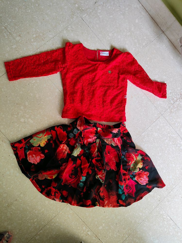 Skirt And Top Set