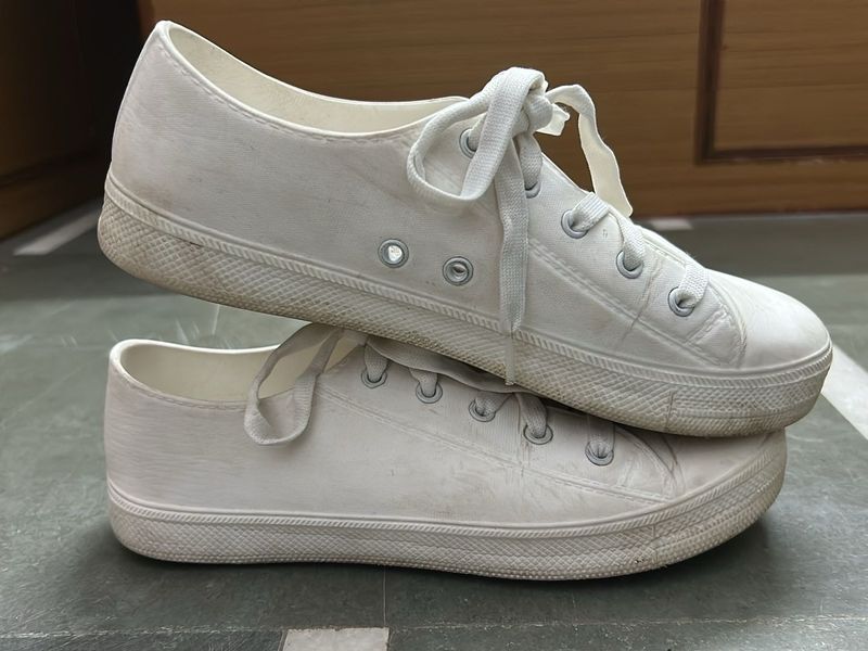 White Canvas Sneakers