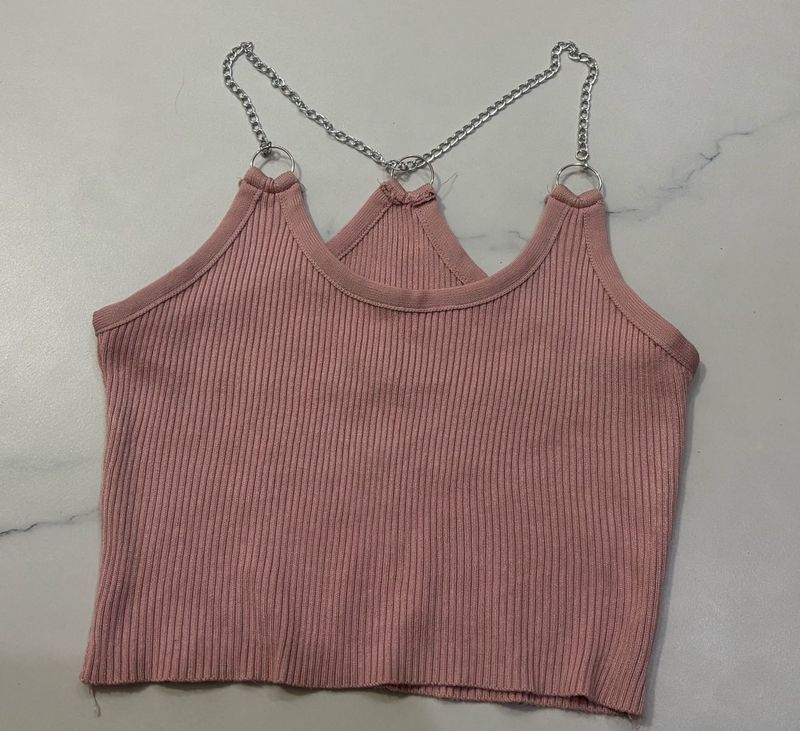 Chain Detail Crop Top