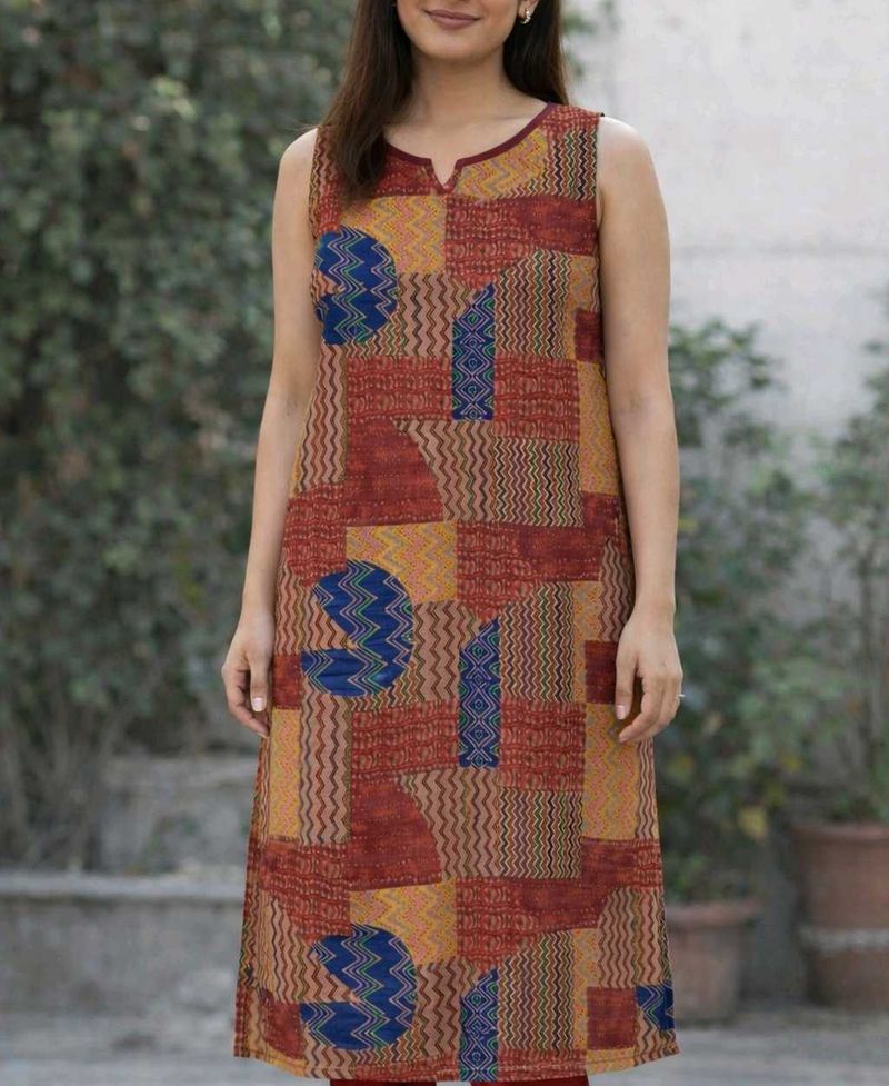 Stylish Sleeveless Ethnic Kurta