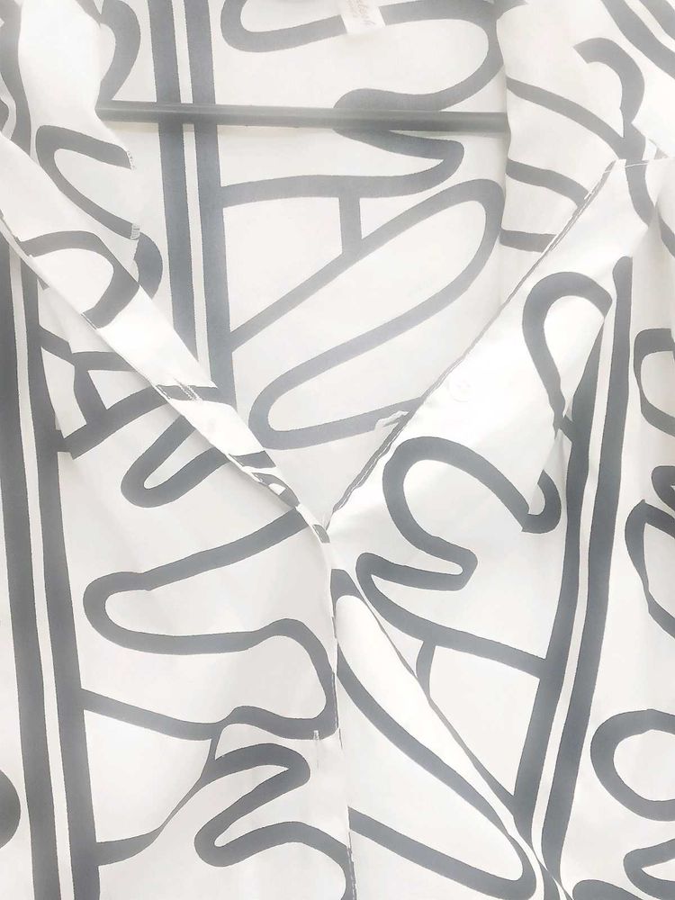 Patterned Button-Down Top