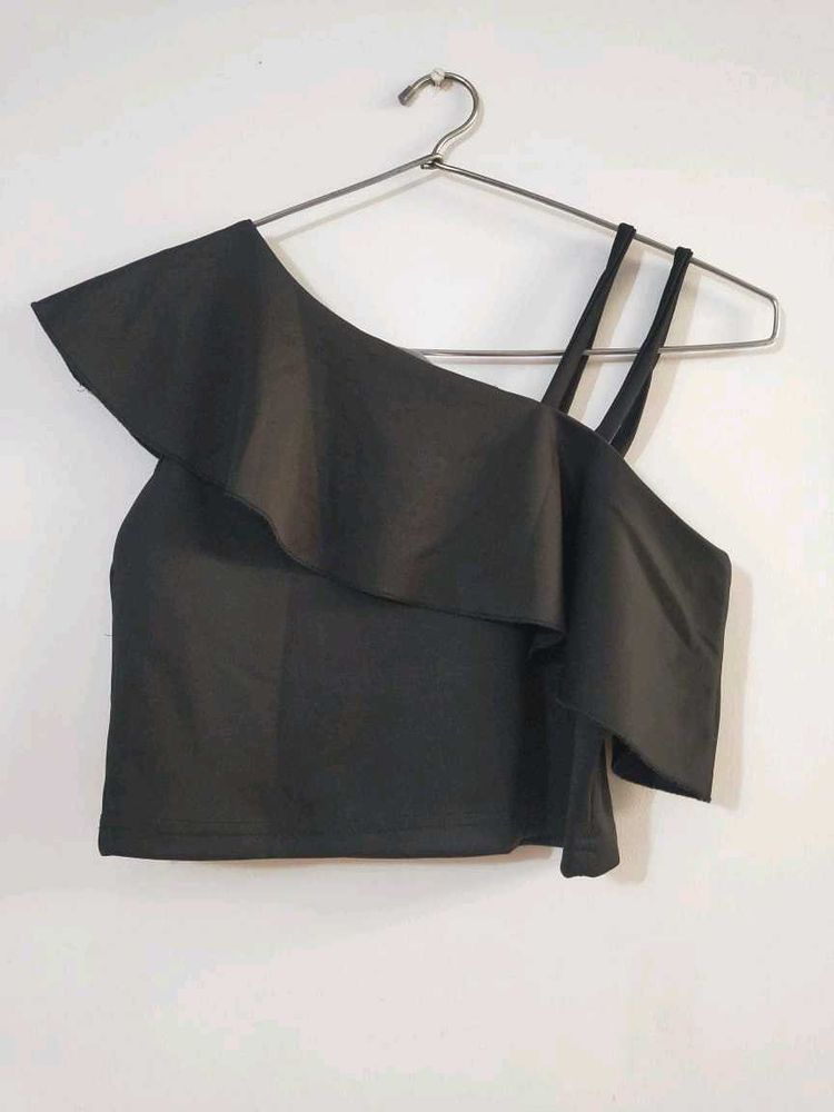 Black Sassy Crop Top