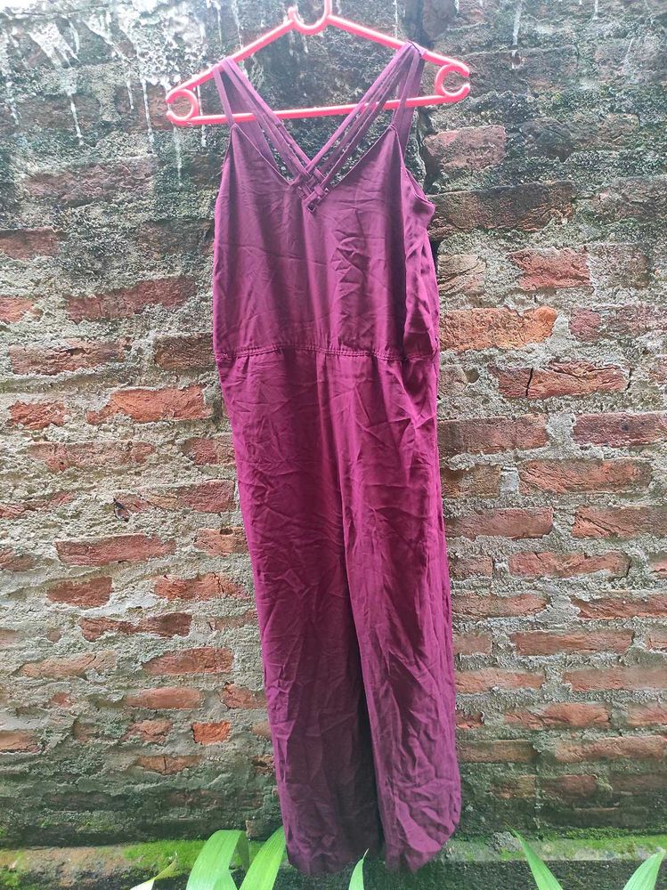 Maroon Jumpsuit 🍒