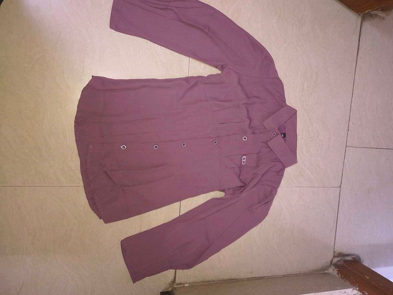Mauve Button-Down Shirt