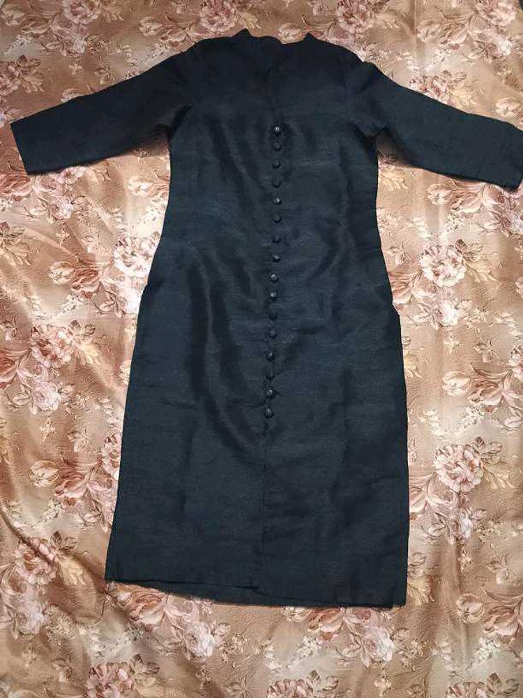 Plain Long Black Kurta for Women