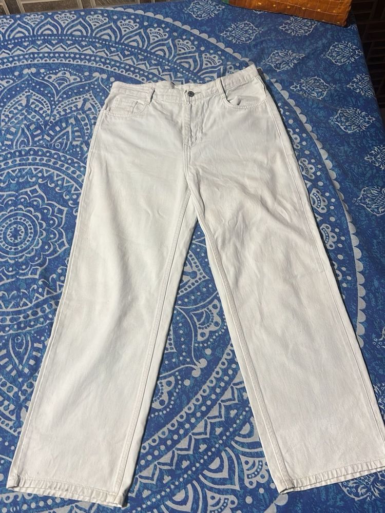White Wide Leg Jeans