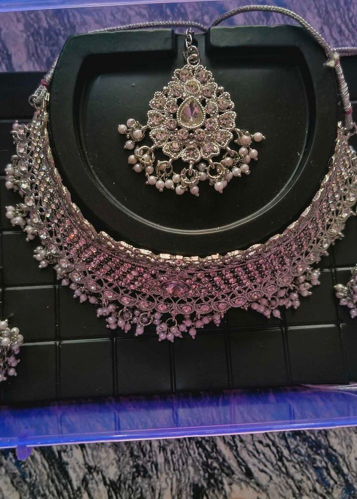Silver Rhinestone Jewelry Set