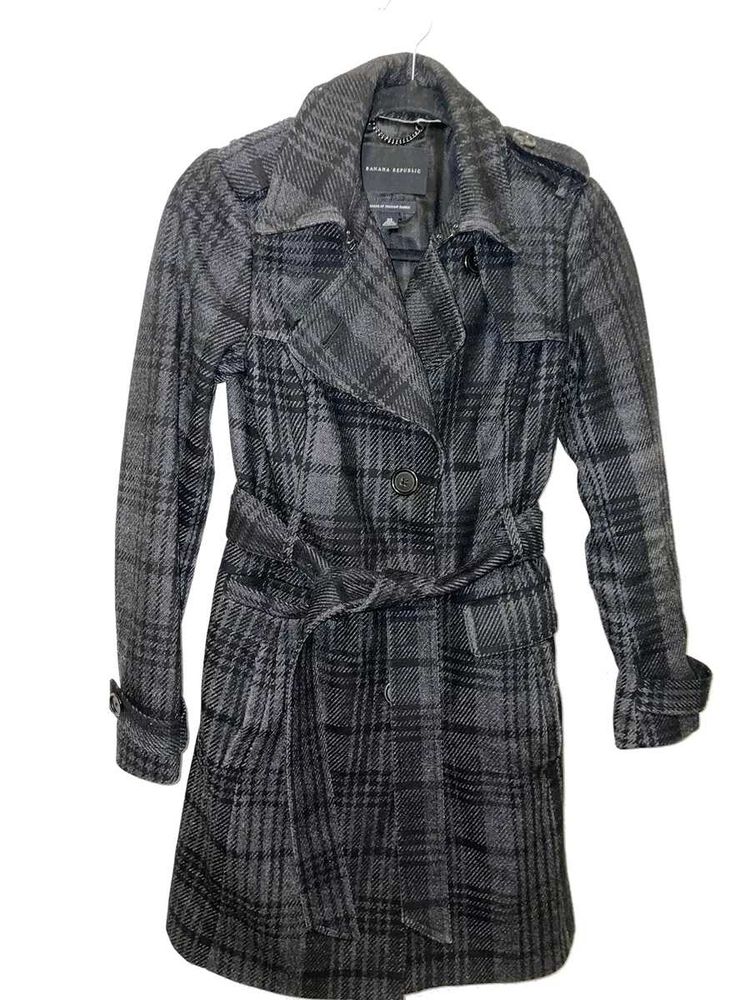 Banana Republic Women XS Italian Wool Houndstooth