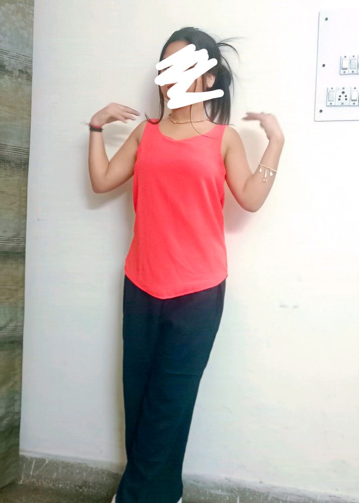 Peach Colour Tank Top 😃