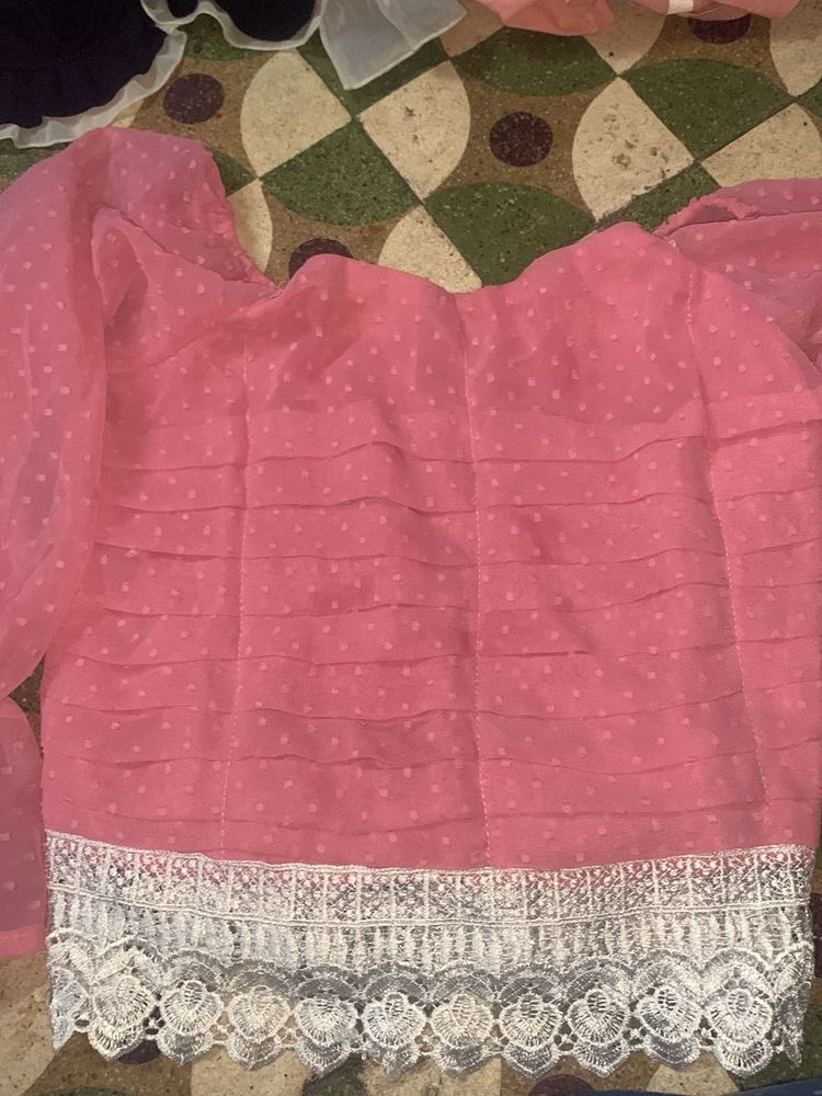 Pink Polka Dot Blouse