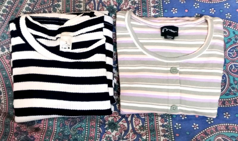 2 Striped Tshirt Dress / Combo Offer