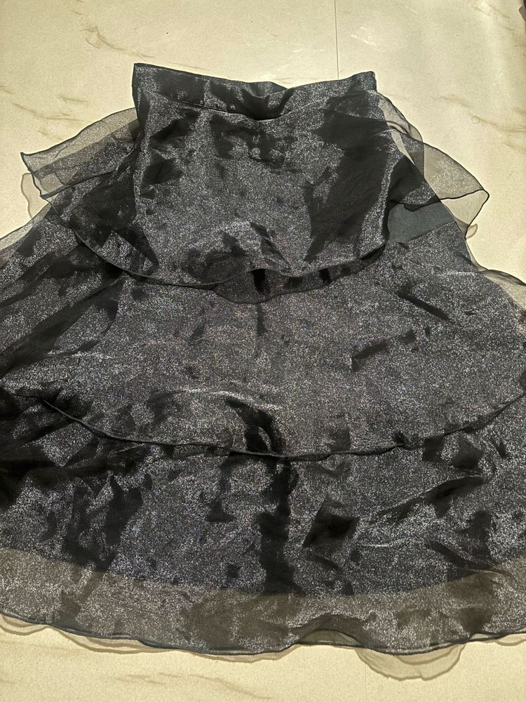 Tiered Ruffle Mini Skirt