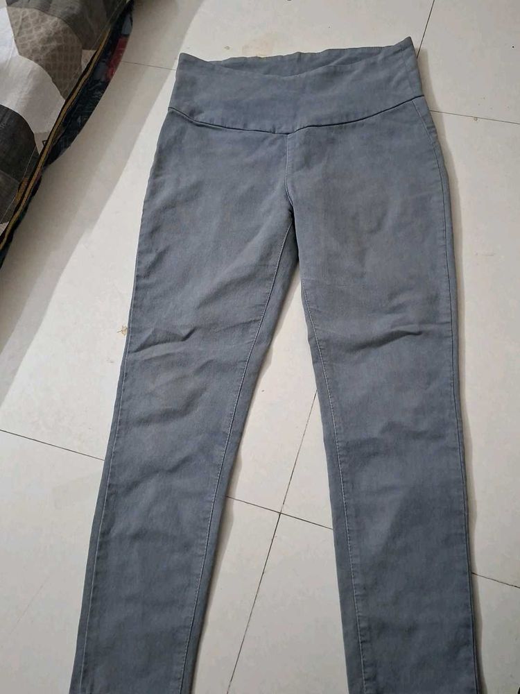 Grey Slim Fit Pants