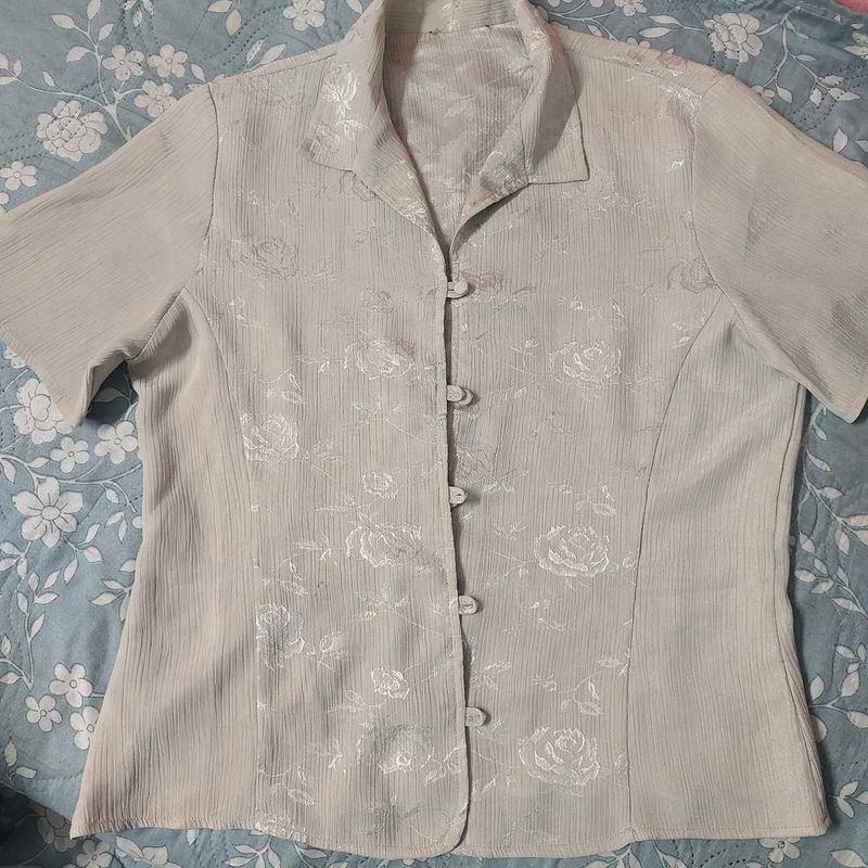 Floral Button-Down Top