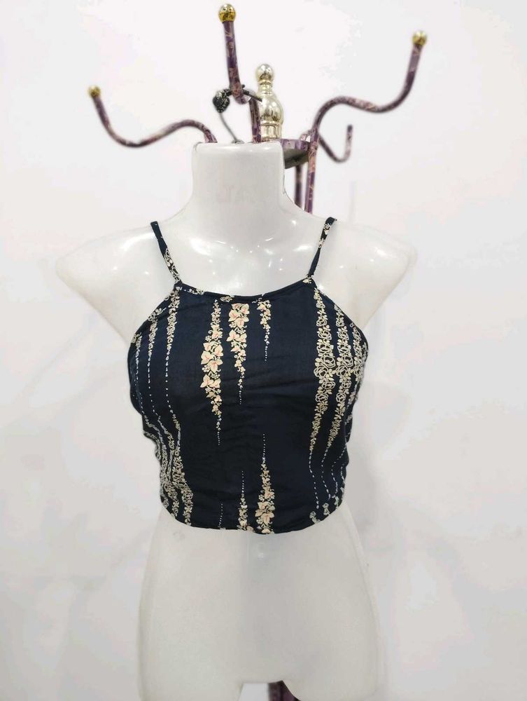 Back Tie Knot Crop Top