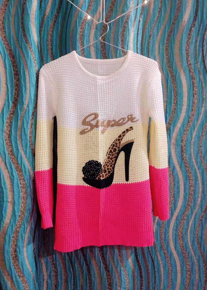 Cute Pink &amp; white shade Top!